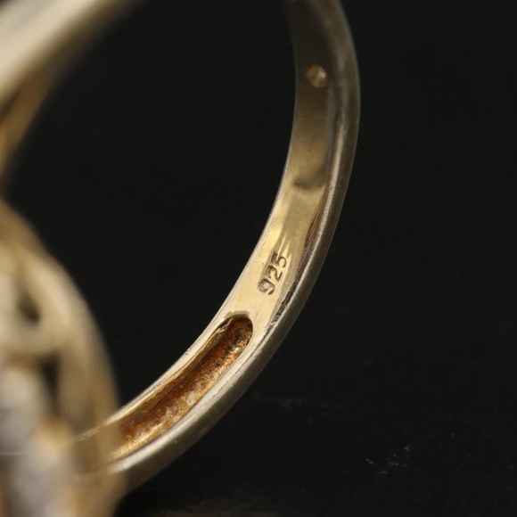 🌟SOLD Sterling Silver Smoky Quartz and Diamond Ring - Picture 9 of 9